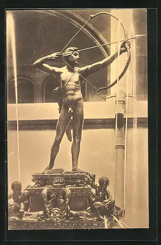 AK Nürnberg, Apollobrunnen von Peter Vischer im Rathaushof