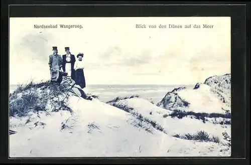 AK Wangeroog, Blick von den Dünen auf das Meer