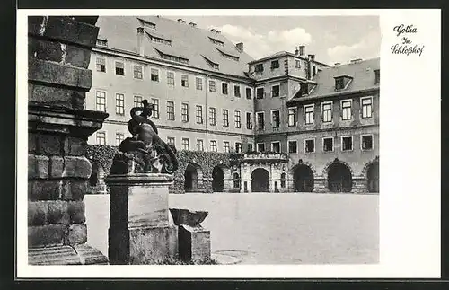 AK Gotha, Partie im Schlosshof