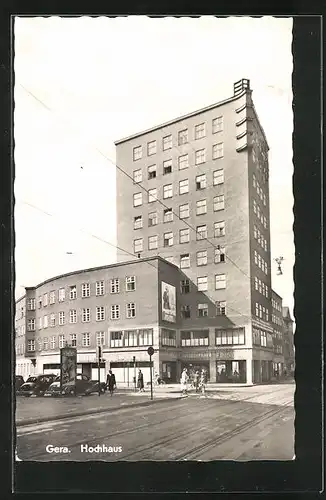 AK Gera, Strassenansicht vor dem Hochhaus