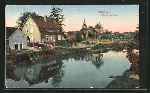 AK Altruppin, Wohnhaus am Rhinufer
