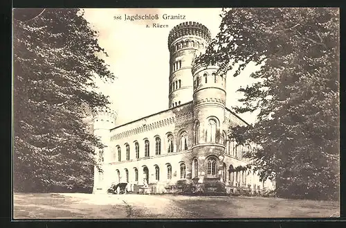 AK Granitz auf Rügen, Partie am Jagdschloss