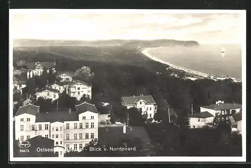 AK Göhren, Blick v. Nordpeerd, Villen an der Ostsee