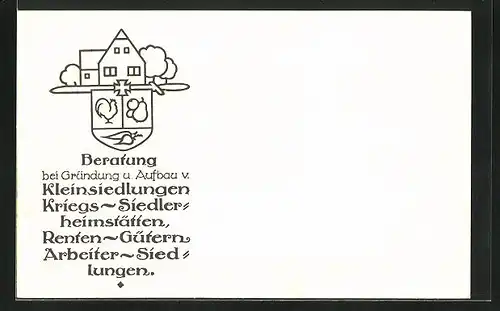 AK Leipzig, Breitenfelder Str. 71, Gründung und Aufbau v. Kleinsiedlungen Kriegs-Siedlerheimstätten