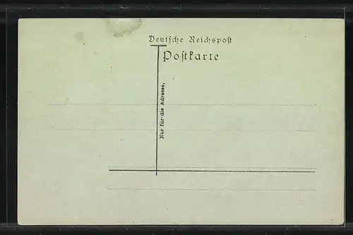 Mondschein-AK Eisenach, Generalansdicht mit dem Fluss im Vordergrund
