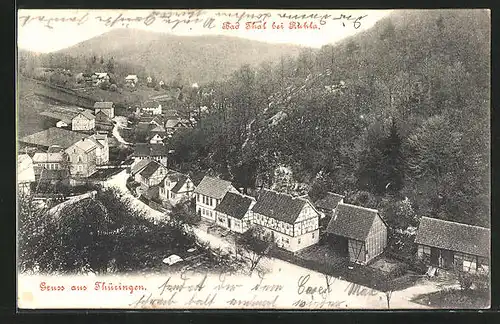 AK Bad Thal i. Thür., Blick auf den kleinen Ort im Tal