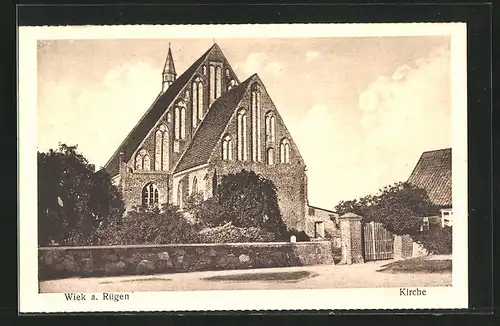 AK Wiek a. Rügen, an der Kirche