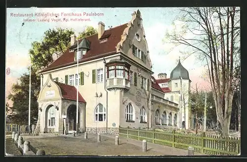 AK Berlin-Grunewald, Restaurant Königliches Forsthaus Paulsborn, Inh. Ludwig Vogel