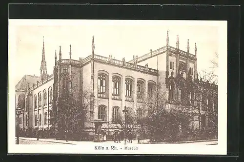 AK Köln a. Rh., Partie vor dem Museum