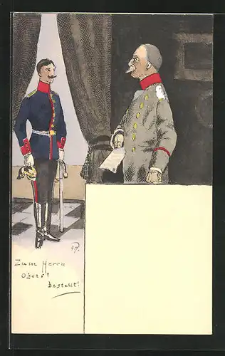 AK Soldat zum Herrn Oberst bestellt, 1. Weltkrieg
