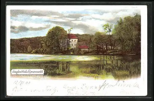 Künstler-AK Berlin-Grunewald, Jagdschloss
