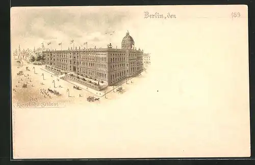 Lithographie Berlin, Das königliche Schloss