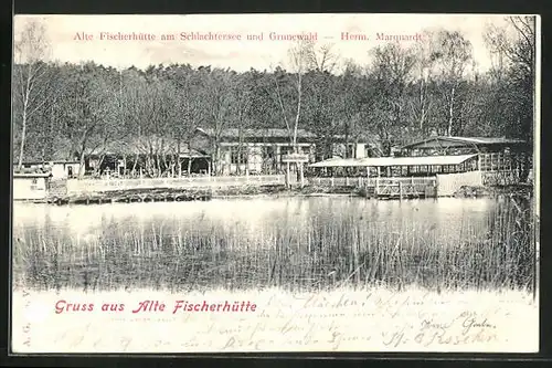 AK Berlin-Zehlendorf, Gasthaus Alte Fischerhütte