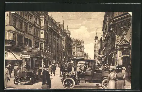 AK Berlin, In der Friedrichstrasse mit Panopticum und Autobus