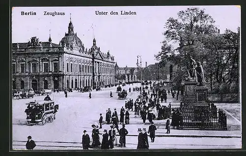 AK Berlin, Unter den Linden mit Zeughaus