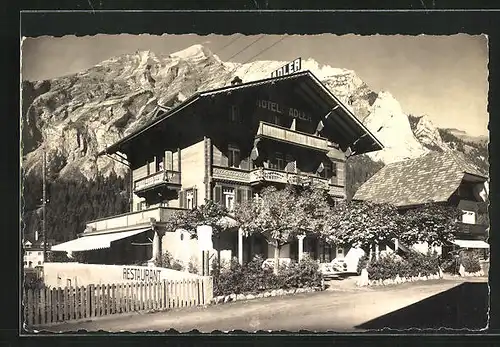 AK Kandersteg, Hotel Adler gegen die Berge