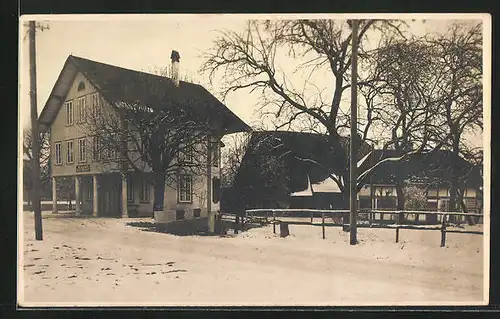 AK Schalunen, Gasthaus Eintracht im Winter