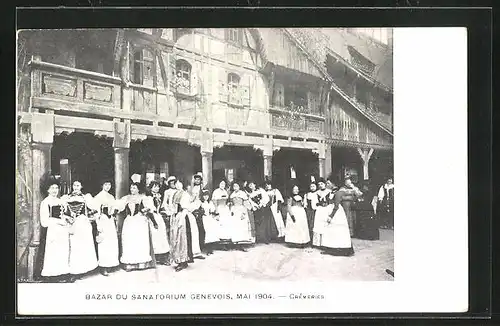 AK Genève, Bazar du Sanatorium Genevois 1904, Crémeries
