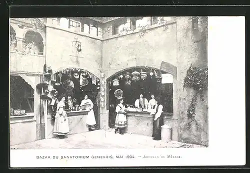 AK Geneve, Bazar du Sanatorium Genevois, Mai 1904, Articles de Menage
