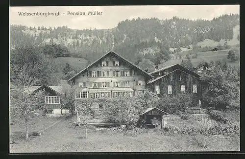 AK Därstetten, Weissenburgbergli, Hotel-Pension Müller