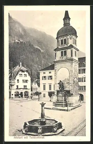 AK Altdorf, Ortskern mit Telldenkmal