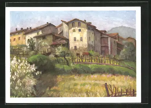 Künstler-AK Agnuzzo, Teilansicht zur Sommerzeit