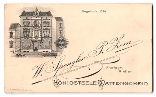 Fotografie W. Spengler - P- Zorn, Königsteele, Ansicht Königsteele, Gebäude des Ateliers von Aussen