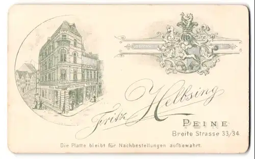 Fotografie Fritz Helbsing, Peine, Breite Str. 33 /34, Ansicht Peine, Partie am Ateliersgebäude