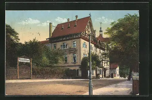 AK Dresden-Trachenberge, Gasthaus Wilder Mann, Aussenansicht
