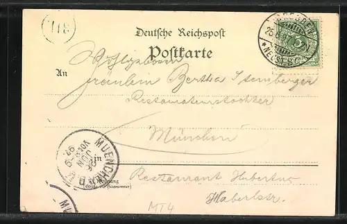 Künstler-AK Dresden, Kgl. Palais im Grossen Garten
