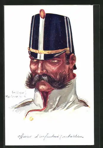 Künstler-AK Em. Dupuis: Officier d`infanterie autrichien