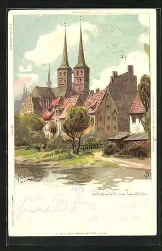 Künstler-AK Carl Biese: Lübeck, Der Dom