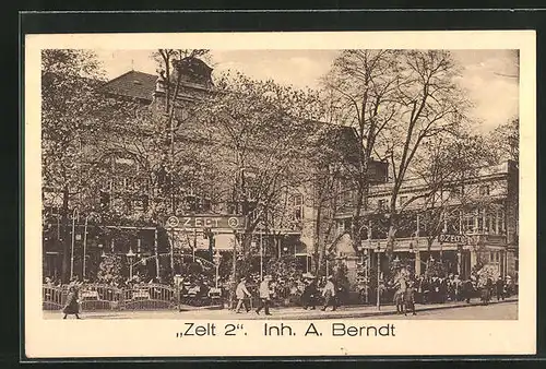 AK Berlin-Tiergarten, Gasthaus Zelt 2