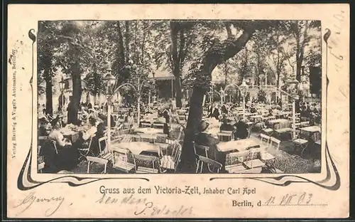 AK Berlin-Tiergarten, Gasthaus Victoria-Zelt