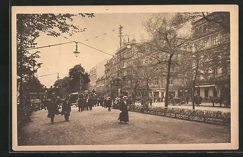 AK Berlin, Unter den Linden mit Geschäften