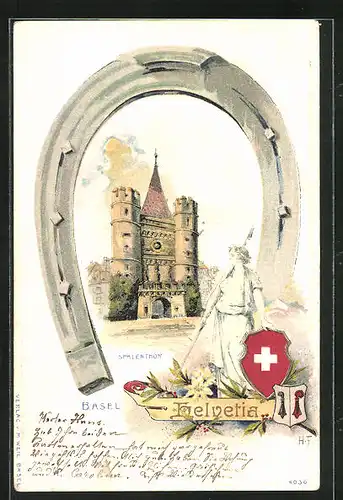 Präge-Lithographie Basel, Spalenthor, Hufeisen