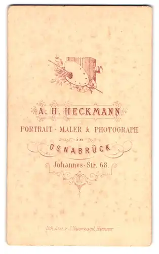 Fotografie A. H. Heckmann, Osnabrück, Johannes-Str. 68, Farbpalette mit Plattenkamera