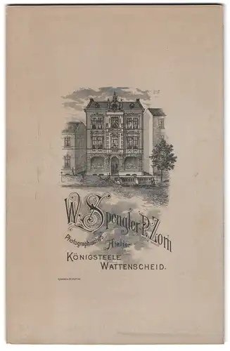 Fotografie W. Spengler - P. Zorn, Königsteele, Ansicht Königsteele, Gebäude des Fotografen von Aussen