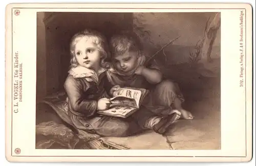 Fotografie F. & O. Brockmann`s Nachf., Dresden, Gemälde Die Kinder nach C. L. Vogel