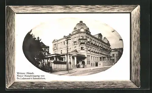 AK Dresden-Weisser Hirsch, Dr. Lahmann`s Sanatorium, Neuer Haupteingang