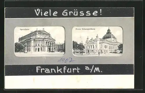 AK Frankfurt a. M., Opernhaus, Neues Schauspielhaus