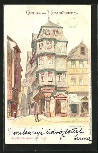 Künstler-AK Alt-Frankfurt, Lutherhaus