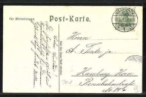 Präge-AK Krone, II. Regiment, Glückwunsch zum Namenstag