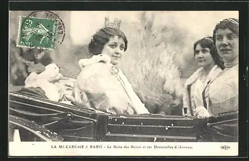 AK Paris, La Mi-Carème, La Reine des Reines et ses Demoiselles d`Honneur