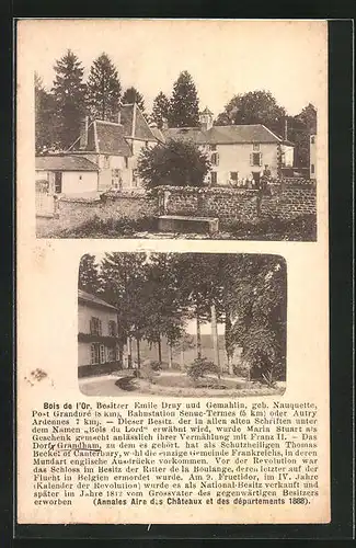 AK Grandpré, Ansichten des Anwesens Bois de l`Or