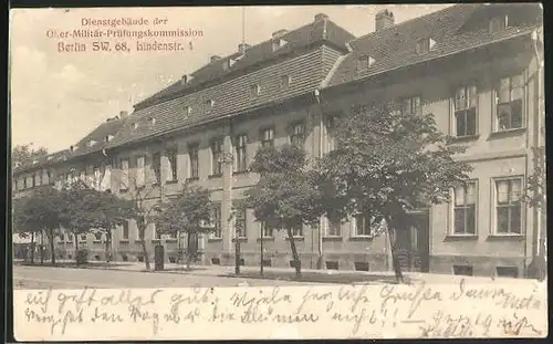 AK Berlin-Kreuzberg, Dienstgebäude der Ober-Militär-Prüfungskommission, Lindenstrasse 4