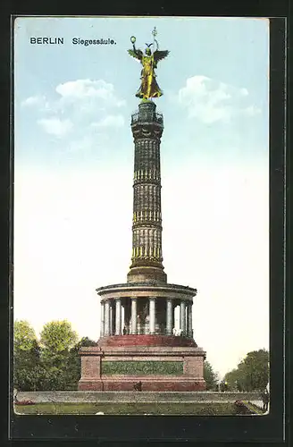 AK Berlin-Tiergarten, Siegessäule genannt Goldelse