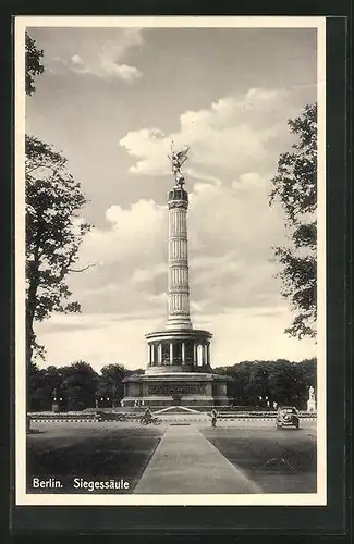 AK Berlin-Tiergarten, Die Siegessäule, im Volksmund Goldelse genannt