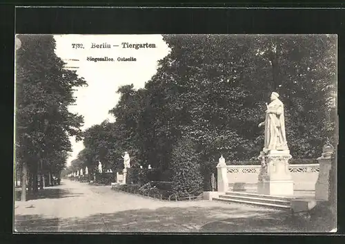 AK Berlin-Tiergarten, Siegesallee, Blick gen Norden