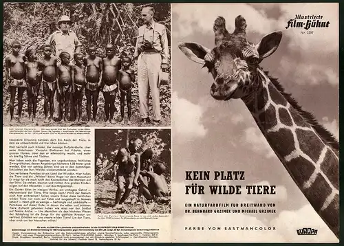 Filmprogramm IFB Nr. 3297, Kein Platz für wilde Tiere, Dr. Bernhard Grzimek, Michael Grzimek, Dokumentarfilm